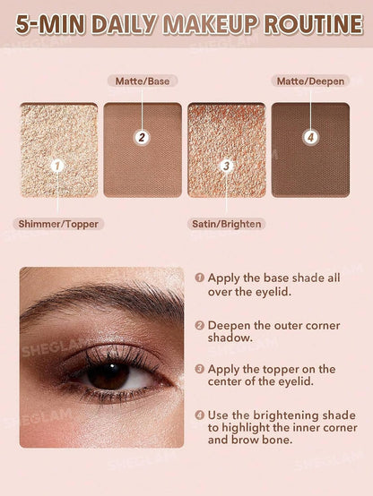 SHEGLAM The Essentials Pocket Eyeshadow Palette – Serene - 4.2 g