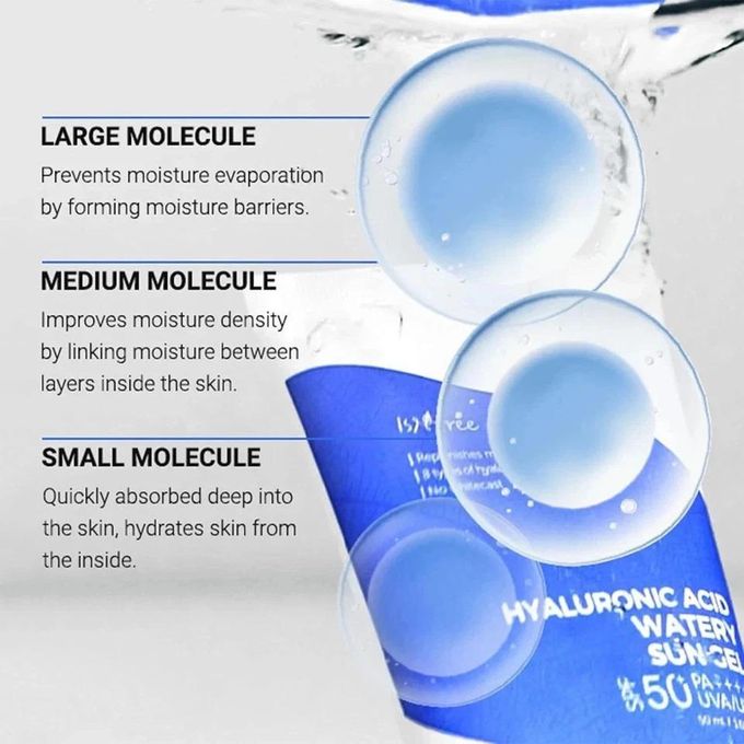 ISNtree WATERY SUN GEL - HYALURONIC ACID - SPF 50+ PA ++++, UVA-UVB - 50ml