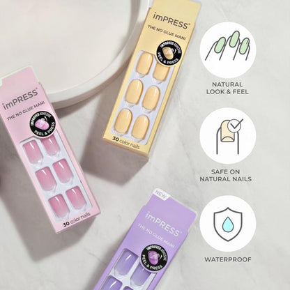 Kiss imPRESS THE NO GLUE MANI KIMC003C Pretty Pink 30 Nails