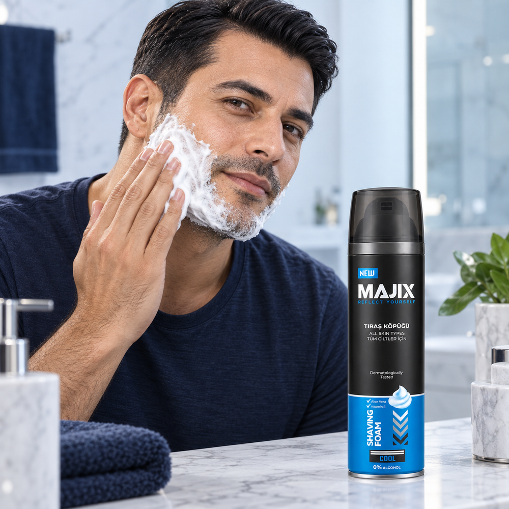 Cool Shaving Foam – Alcohol Free with Aloe Vera & Vitamin E - All Skin Types - 200ml