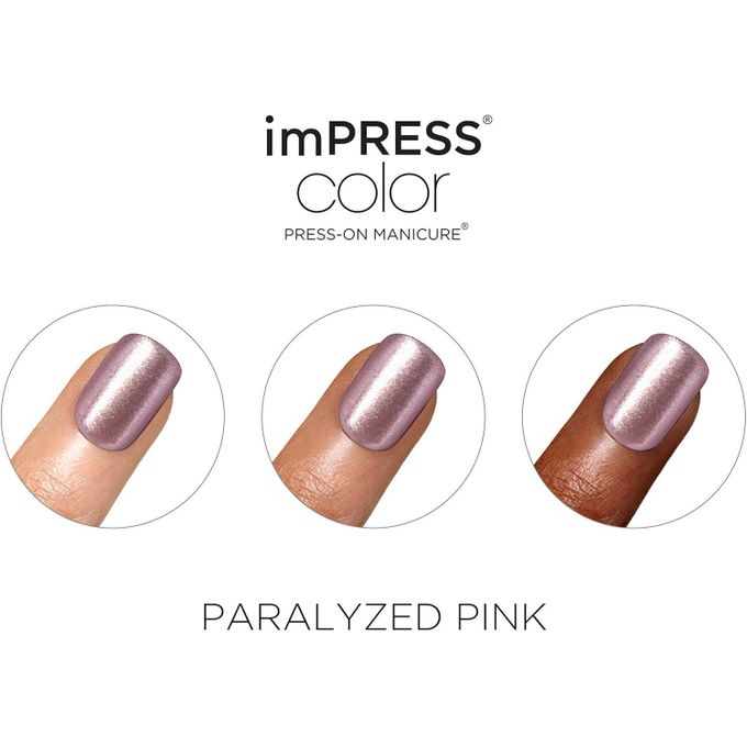 Kiss imPRESS color PRESS-ON MANICURE KIMC004C Champagne Pink 30 Nails