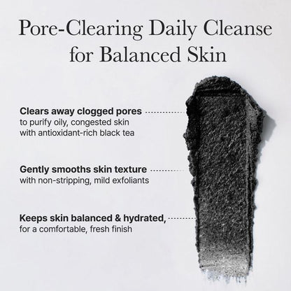 Arencia Black Tea Rice Mochi Cleanser Deep Pore Cleansing Gentle Foaming Wash - 120g