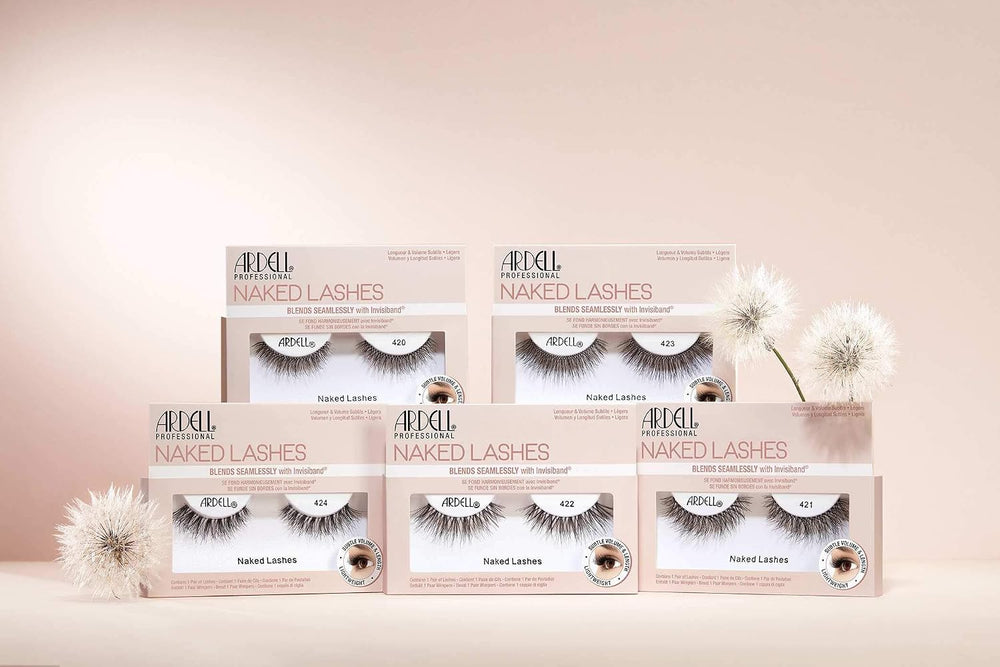 Ardell Professional Naked Lashes 424 Lightweight False Eyelashes with Invisiband – Black – 1 Pair