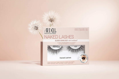 Professional Naked Lashes 423 – Lightweight False Eyelashes with Invisiband – Black – 1 Pair