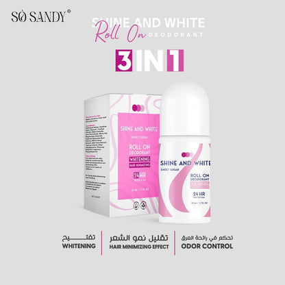 SHINE AND WHITE SWEET SUGAR ROLL ON WHITENING HAIR MINIMIZING 24HR 50ml