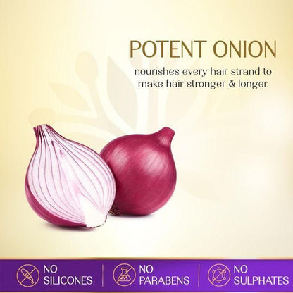 ONION & 7 Seeds Hair Oil With Nourish Tube Makes Hair Longer & Shinier Silicone & Paraben Free 280 ml