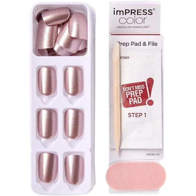 Kiss imPRESS color PRESS-ON MANICURE KIMC004C Champagne Pink 30 Nails