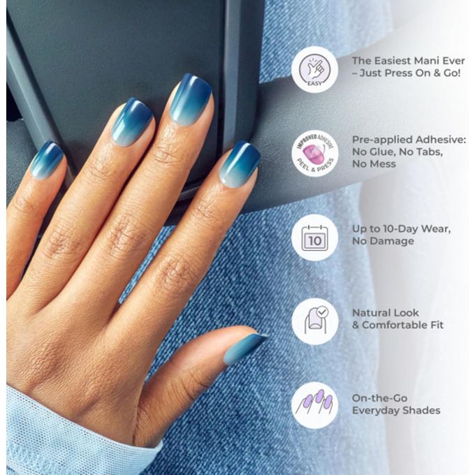 Kiss imPRESS The No Glue Mani Press-On Nails – Pink Ombre (30 Nails) IMC50C