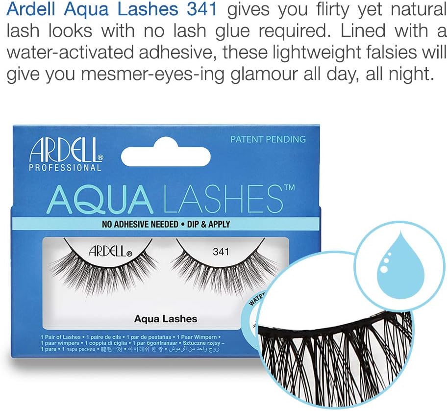 Aqua Lashes™ Water-Activated, Adhesive-Free False Eyelashes style 341