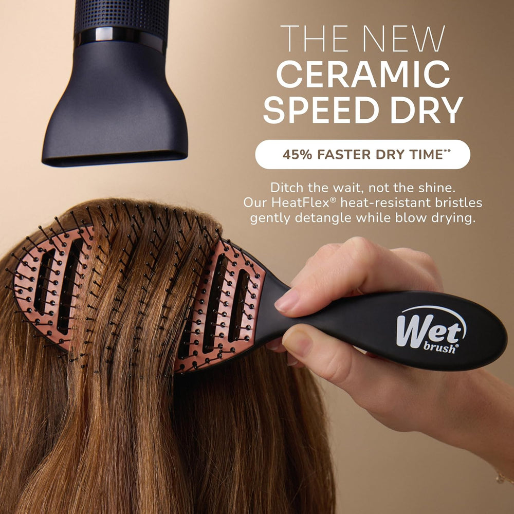 Ceramic Speed Dry Detangling Hair Brush for Wet & Dry Hair – Black 2