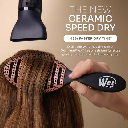 Ceramic Speed Dry Detangling Hair Brush for Wet & Dry Hair – Black 2
