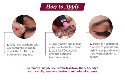 Professional Extension FX D-Curl False Eyelashes – Eye-Widening Effect – Black – 1 Pair