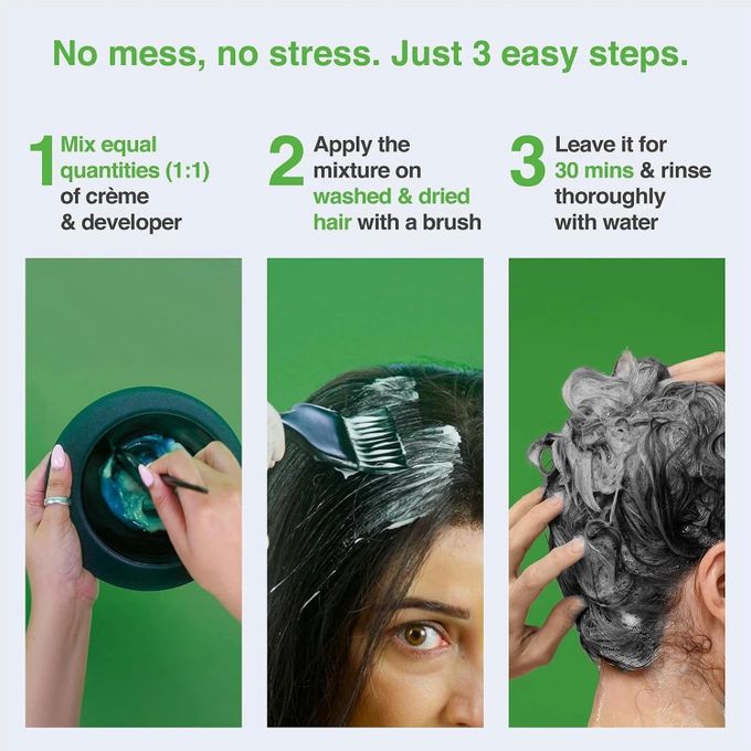 Godrej NEW expert - rich creme - with aloe vera - creme hair colour - natural black 1 - creme colour 50g - lotion developer 50ml