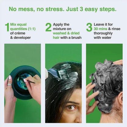 Godrej NEW expert - rich creme - with aloe vera - creme hair colour - natural black 1 - creme colour 50g - lotion developer 50ml