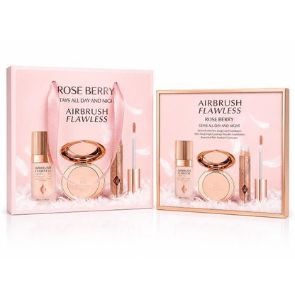 AIRBRUSH FLAWLESS Kit - Liquid Foundation 40ml, Powder Foundation and Radiant Concealer Shade A