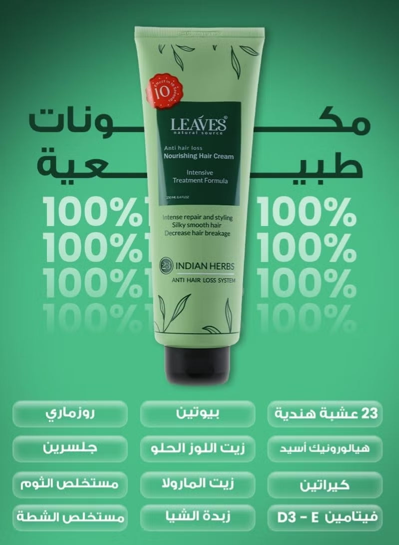 Anti Hair Loss Nourishing Hair Cream - Intensive Treatment with 23 Indian Herbs - 200ml