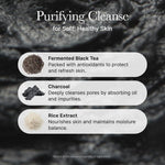 Arencia Black Tea Rice Mochi Cleanser Deep Pore Cleansing Gentle Foaming Wash - 120g