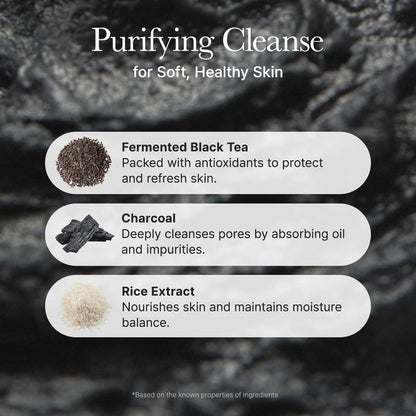 Arencia Black Tea Rice Mochi Cleanser Deep Pore Cleansing Gentle Foaming Wash - 120g