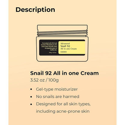 Cosrx Advanced Snail 92 All In One Cream 100g