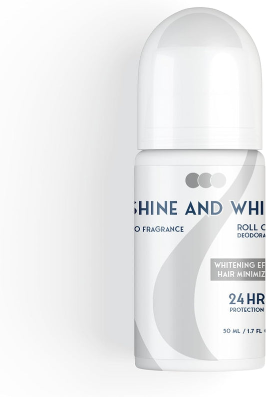 SHINE AND WHITE NO FRAGRANCE ROLL ON WHITENING HAIR MINIMIZING 24HR 50ml
