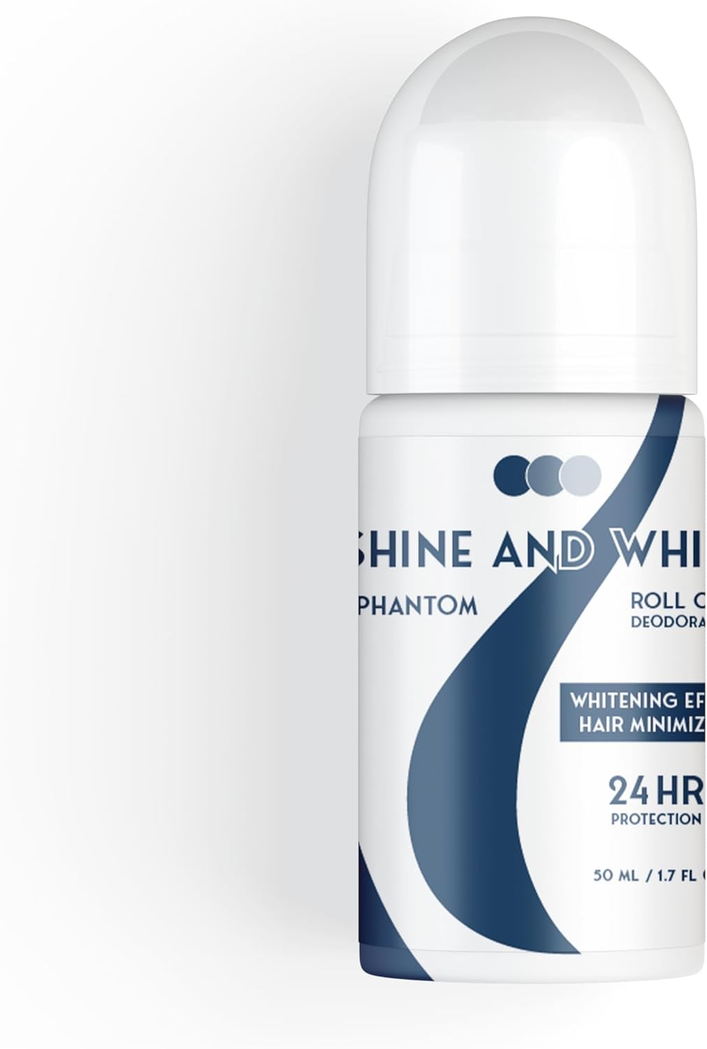 SHINE AND WHITE PHANTOM ROLL ON WHITENING HAIR MINIMIZING 24HR Protection 50ml