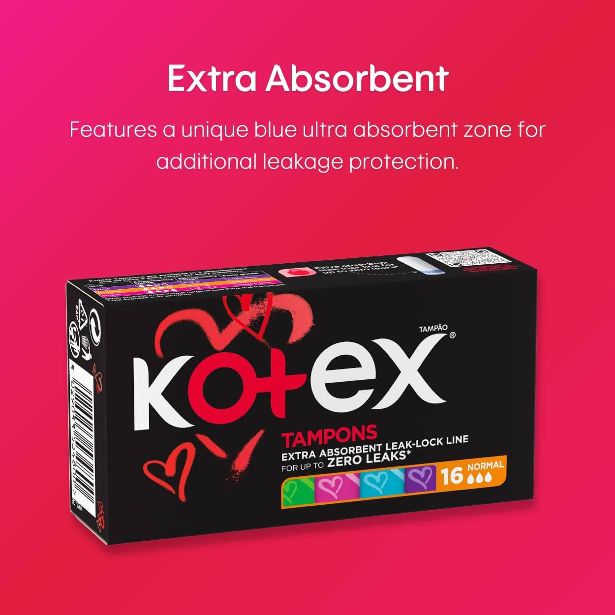 Kotex TAMPONS ZERO LEAKS NORMAL 16PCS