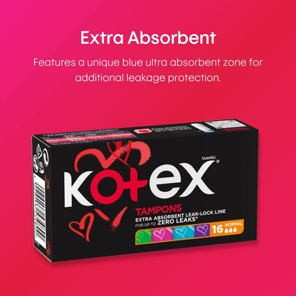 Kotex TAMPONS ZERO LEAKS NORMAL 16PCS