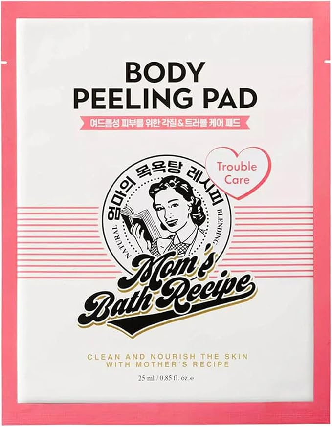 Mom’s Bath Recipe Body Peeling Pad Pack 8pcs – Foam Exfoliation for Smooth Skin