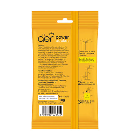 aerO lemon tangy delight bathroom fragrance 10g