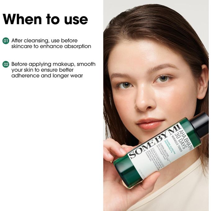 Some By Mi AHA BHA PHA 30 Days Miracle Toner – Mild Exfoliating Toner with Tea Tree & Niacinamide for Clearer, Smoother Skin - 150ml