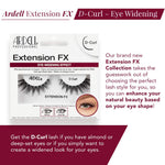 Professional Extension FX D-Curl False Eyelashes – Eye-Widening Effect – Black – 1 Pair
