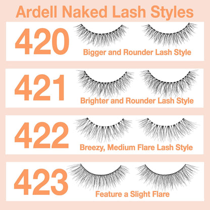 Professional Naked Lashes 420 – Lightweight Natural False Eyelashes, 1 Pair