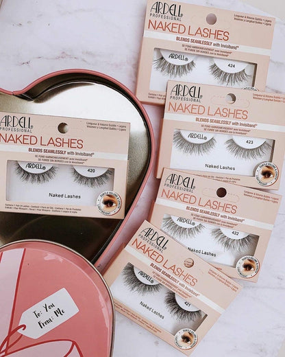 Professional Naked Lashes 423 – Lightweight False Eyelashes with Invisiband – Black – 1 Pair