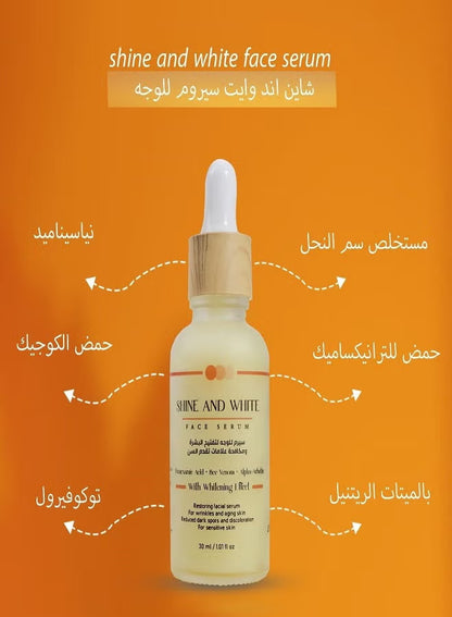SHINE AND WHITE FACE SERUM Tranexamic Acid - Bee Venom With Whitening Effect 30ml
