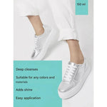 Silver Foaming Shoe Cleaner with Built-in Brush – 150ml