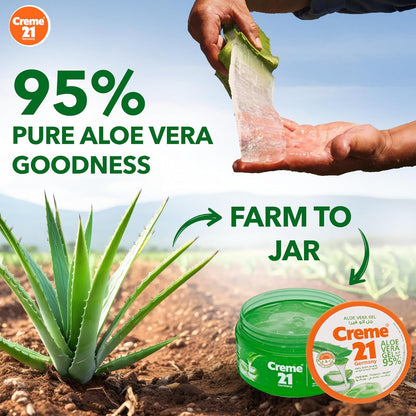 Aloe Vera GEL Creme 21 Germany for FACE - BODY - HANDS - 300ml