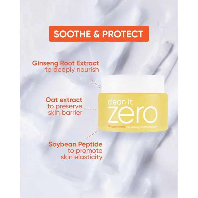Banila Co Clean It Zero Ginseng-Glow Nourishing Cleansing Balm – Makeup Remover for Dry Skin - 7ml