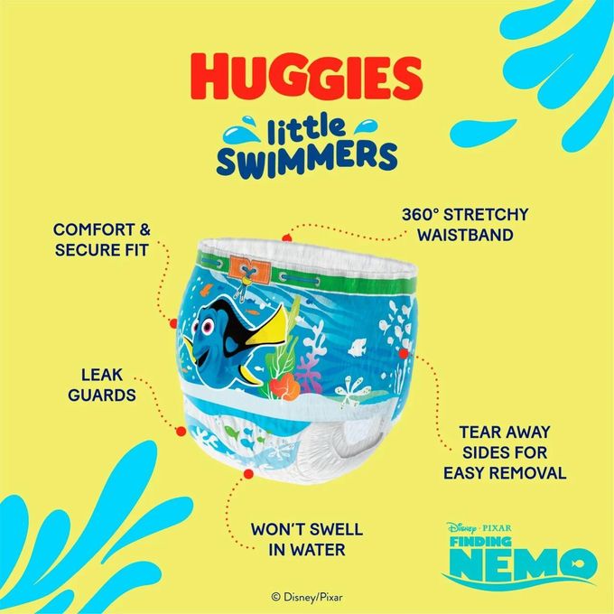 Huggies diapers little SWIMMERS Comfort and Secure Fit Size 3-4 (7-15kg) - 12pcs
