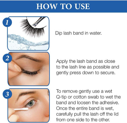 Aqua Lashes™ Water-Activated, Adhesive-Free False Eyelashes style 341