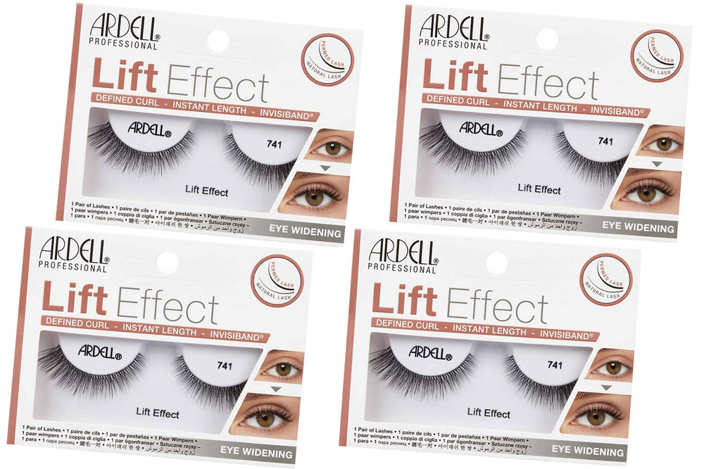 Professional Lift Effect False Eyelashes 741 – Eye Widening, Black, 1 Pair
