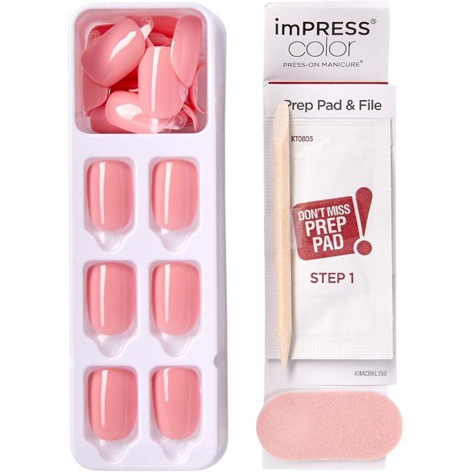 Kiss imPRESS THE NO GLUE MANI KIMC003C Pretty Pink 30 Nails