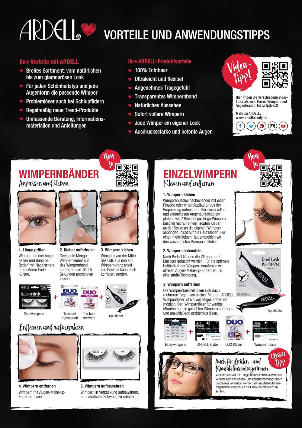 Professional Naked Lashes 423 – Lightweight False Eyelashes with Invisiband – Black – 1 Pair