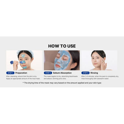 Medicube Zero Pore Blackhead Mud Facial Mask - Skin Cooling & Pore Tightening - 3 Minute Quick Dry Formula With AHA, BHA, PHA, And Pore-Purifying Clay - Korean Mud Mask 100g