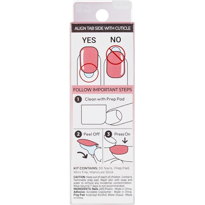 Kiss imPRESS The No Glue Mani Press-On Nails – Pink Ombre (30 Nails) IMC50C