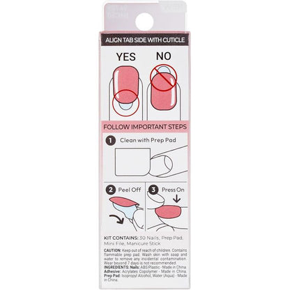 Kiss imPRESS The No Glue Mani Press-On Nails – Pink Ombre (30 Nails) IMC50C