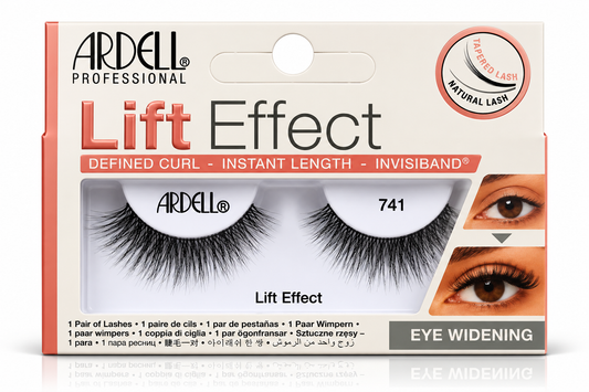 Professional Lift Effect False Eyelashes 741 – Eye Widening, Black, 1 Pair