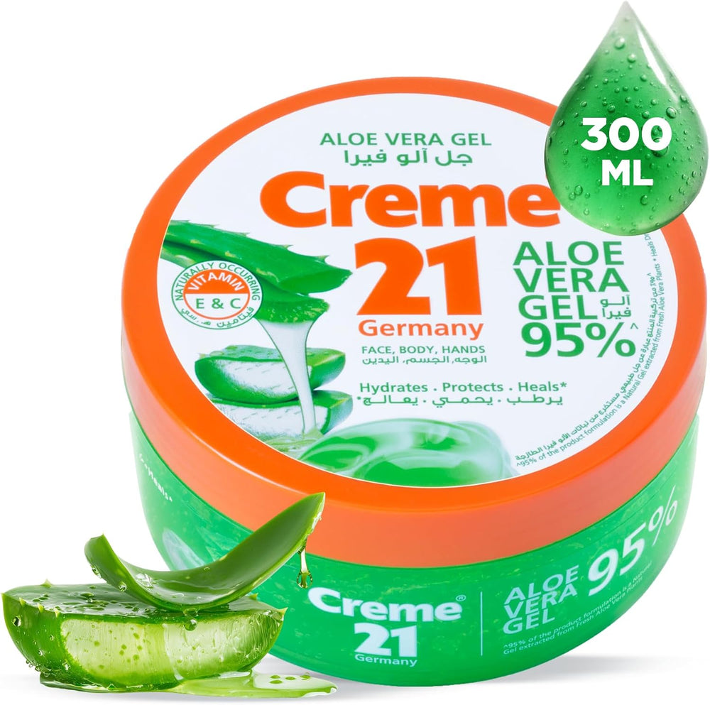 Aloe Vera GEL Creme 21 Germany for FACE - BODY - HANDS - 300ml