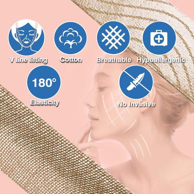 Wrinkle Tape Roll Face Lift Tape Breathable Cotton Elastic Anti-Wrinkle V-Line Lifting - 5m * 5cm