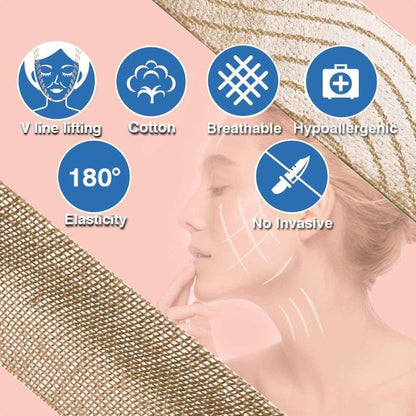 Wrinkle Tape Roll Face Lift Tape Breathable Cotton Elastic Anti-Wrinkle V-Line Lifting - 5m * 5cm