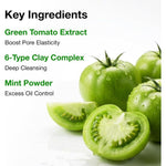 Fully Green Tomato Clay Mask Cleanser – 2-in-1 Vegan Pore Care Face Mask & Cleanser - 120ml